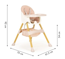 Baby high chair 2 in 1, pink, NOAH