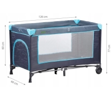 Children portable bed, 126x77x66cm