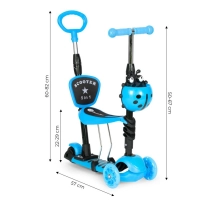 Children scooter 3 in 1, Ladybug, blue