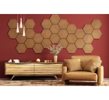 Stenski paneli MDF Hexagon hrast 30x26 cm