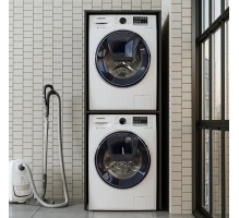 Cabinet for washer and dryer ECO, black, 176x67x65 cm