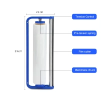 PVC stretch film dispenser, hand held, for 2-5 kg film rolls