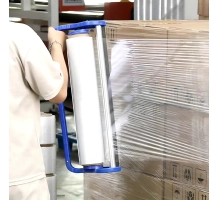 PVC stretch film dispenser, hand held, for 2-5 kg film rolls