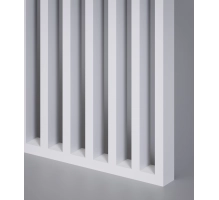 Wooden partition wall ready for assembly, white mat, 51cm (7 slats)