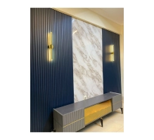 ZAOBLJEN stenski panel, masivni les, vodoodporen, TEMNO MODRO, 147x2750 mm (0.40 m²)
