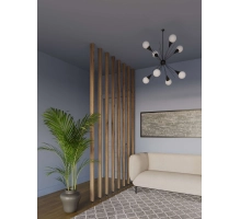 Wooden partition wall ready for assembly, oak artisan, 51cm (7 slats)