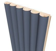 ZAOBLJEN stenski panel, masivni les, vodoodporen, TEMNO MODRO, 147x2750 mm (0.40 m²)