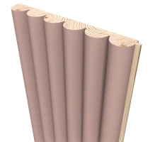 LEKEREKÍTETT falpanel, fa, vízálló, VILÁGOS RÓZSASZÍN, 118x2800 mm (0.33 m²)