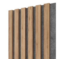 Akusztikus fa panel, ARANY CRAFT TÖLGY, 28x275cm (0.77 m²)