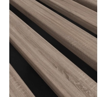 Bordázott dekoratív fa akusztikus falpanel, sonoma tölgy, 30x275 cm