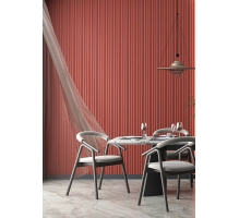 GRILL fali panel, tömör fa, vízálló, SÖTÉT PIROS, 118x2800 mm (0.40 m²)