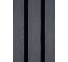 WPC homlokzati panel SZÜRKE/FEKETE, 219x2900 mm, hullámos textúra, half co-extrusion (0,63 m²)