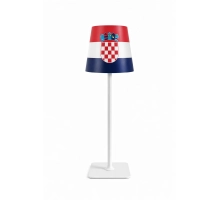 Stolna svjetiljka za restorane, motiv HRVATSKE ZASTAVE, punjiva, baterija 3600 mAh