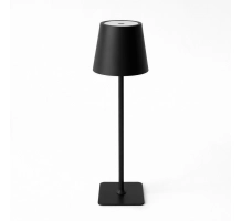 Stolna lampa za restorane, CRNA, s baterijom, punjiva, 3600 mAh