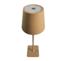 Stolna lampa za restorane, BEŽ, s baterijom, punjiva, 3600 mAh