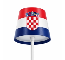 Stolna svjetiljka za restorane, motiv HRVATSKE ZASTAVE, punjiva, baterija 3600 mAh
