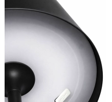 Stolna lampa za restorane, CRNA, s baterijom, punjiva, 3600 mAh
