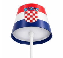 Stolna svjetiljka za restorane, motiv HRVATSKE ZASTAVE, punjiva, baterija 3600 mAh