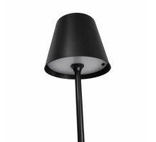 Stolna lampa za restorane, CRNA, s baterijom, punjiva, 3600 mAh