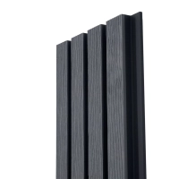 WPC homlokzati panel SZÜRKE/FEKETE, 219x2900 mm, hullámos textúra, half co-extrusion (0,63 m²)
