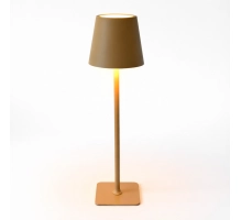 Stolna lampa za restorane, BEŽ, s baterijom, punjiva, 3600 mAh