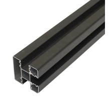 Aluminijski stup za WPC ogradu, 70x70x1850 mm, crna