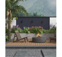 WPC homlokzati panel, 219x26x2900 mm, ANTRACIT (RAL 7016) (0,63 m²)