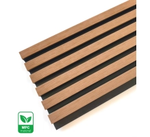 WPC facade panel TWIX SLIM, LIGHT OAK with black joints, 6 slim slats (0.64 m²)
