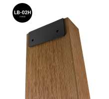 Metalni profil za pričvršćivanje WPC letvica LT-04A, L oblik, CRNI