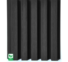 WPC facade panel BLACK TWIX MINI, 5 slats, 217x2900 mm, brushed texture