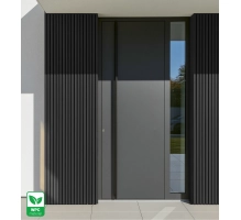 WPC facade panel BLACK TWIX MINI, 5 slats, 217x2900 mm, brushed texture