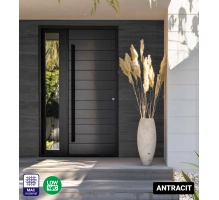 Fasadna obloga u roli, imitacija drva, antracit, 260 cm x 18 cm x 0,3 cm (0,47 m²)