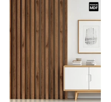 3D decorative slats, wooden strips for walls, ceiling, or partition wall (28x37 cm) (DULANO OAK)