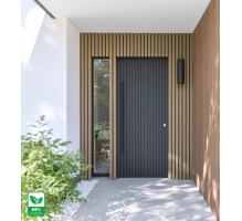 WPC facade panel, 219x2900 mm, dual color, LIGHT OAK & BLACK (0.63 m²)