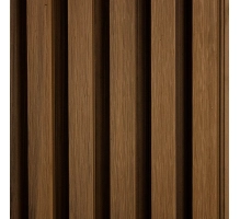 WPC homlokzati panel TEAK TWIX MINI, 5 lamella, 217x2900 mm, csiszolt felület