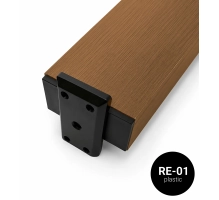 Profile for rotating horizontal WPC slats, RE-01