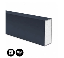 Architectural louvers, galvanized metal, 10x5x300 cm, ANTHRACITE (RAL 7016)