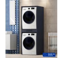 Cabinet for washing machine and dryer, with pull-out shelf, ANTHRACITE