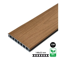 WPC terasna daska TIKOVINA, tekstura drveta, 148x22 mm, duljina 290 cm