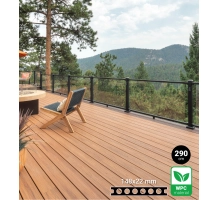WPC terasna daska TIKOVINA, tekstura drveta, 148x22 mm, duljina 290 cm