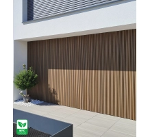 WPC facade panel TEAK/BLACK, BRUSHED texture, 219x2900 mm, dual color (0.63 m²)