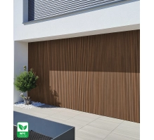 WPC facade panel DARK TEAK/BLACK, 219x2900 mm, ripple texture, half co-extrusion (0.63 m²)