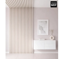 3D Lamella falburkolat, MDF (fehér) 16x28mm