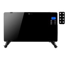 Črni panelni stekleni prenosni grelnik 2000W