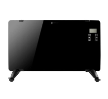 Črni panelni stekleni prenosni grelnik 2000W