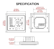 Wi-Fi pametni termostat, regulator temperature, vodni/plinski bojler, LCD zaslon na dotik 5A