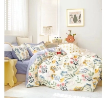 Posteljnina 200x220, LILA, 3 delna