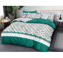 Bedding set 220x200cm, zelena, 3 parts