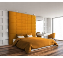 Soft wall panel, upholstered, suede, honey (60x30)