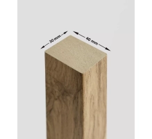 Decorative 3D wall wood slat, MDF, for wall or partition walls (3x4 cm) (oak wotan)